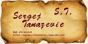 Sergej Tanazević vizit kartica